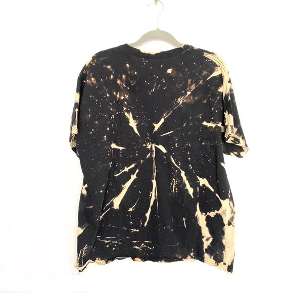 SOLD Men’s Aaliyah Black Distressed Bleached Tee - Picture 2 of 5